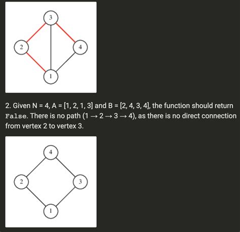 The i-th edge connects nodes edgesi0 and edgesi1 together. . You are given an undirected graph consisting of n vertices codility